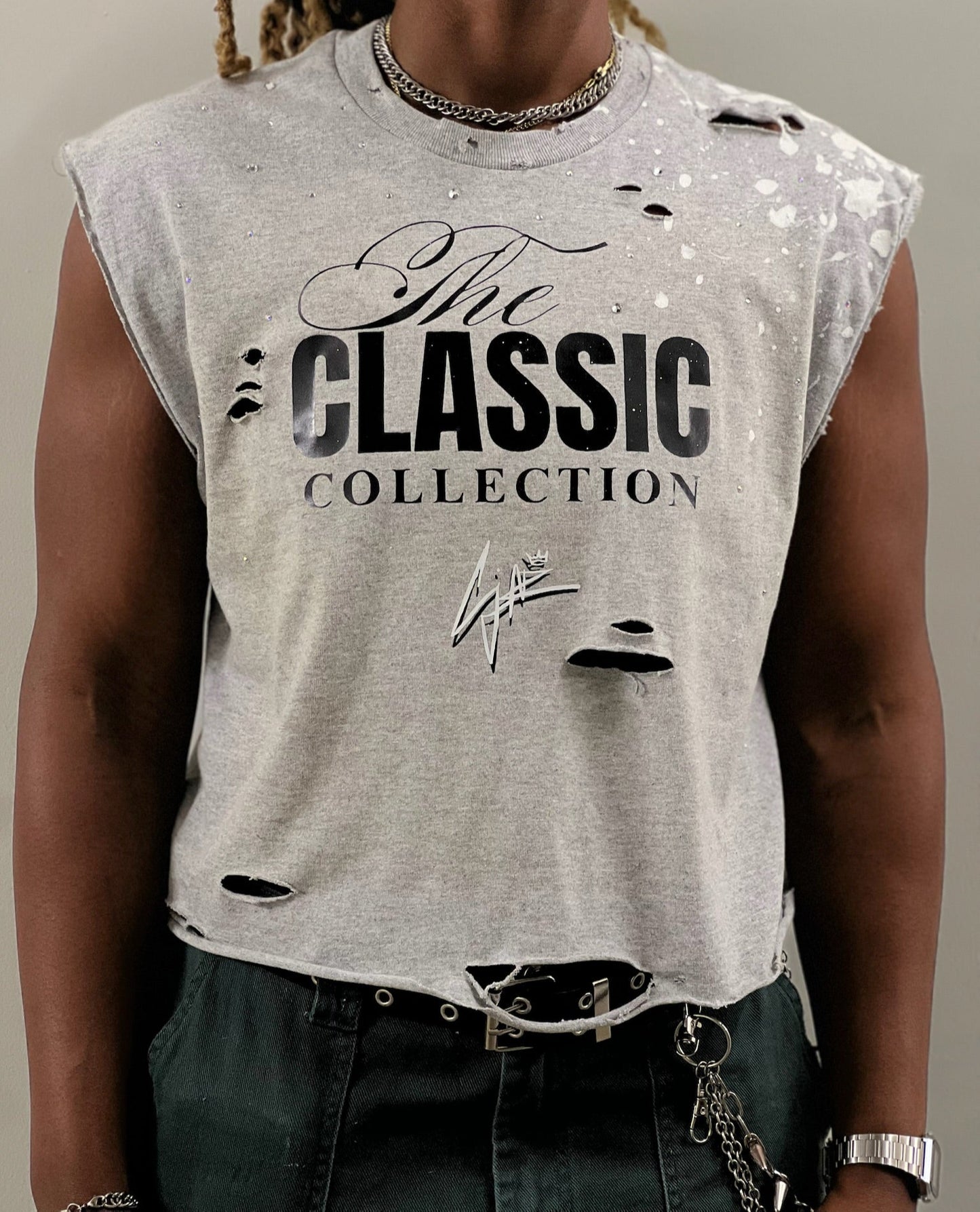 Classic Grey Distressed Tee